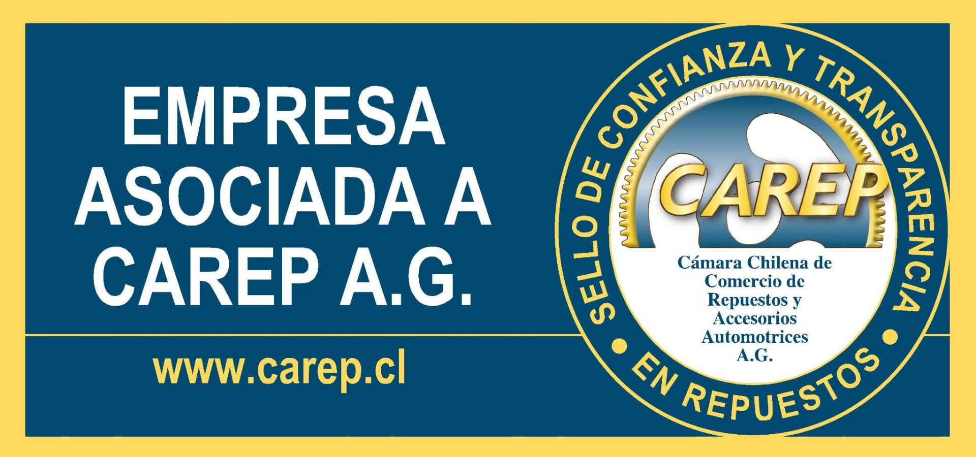 Empresa asociada a CAREP A.G. — Cámara Chilena de Comercio de Repuestos y Accesorios Automotrices